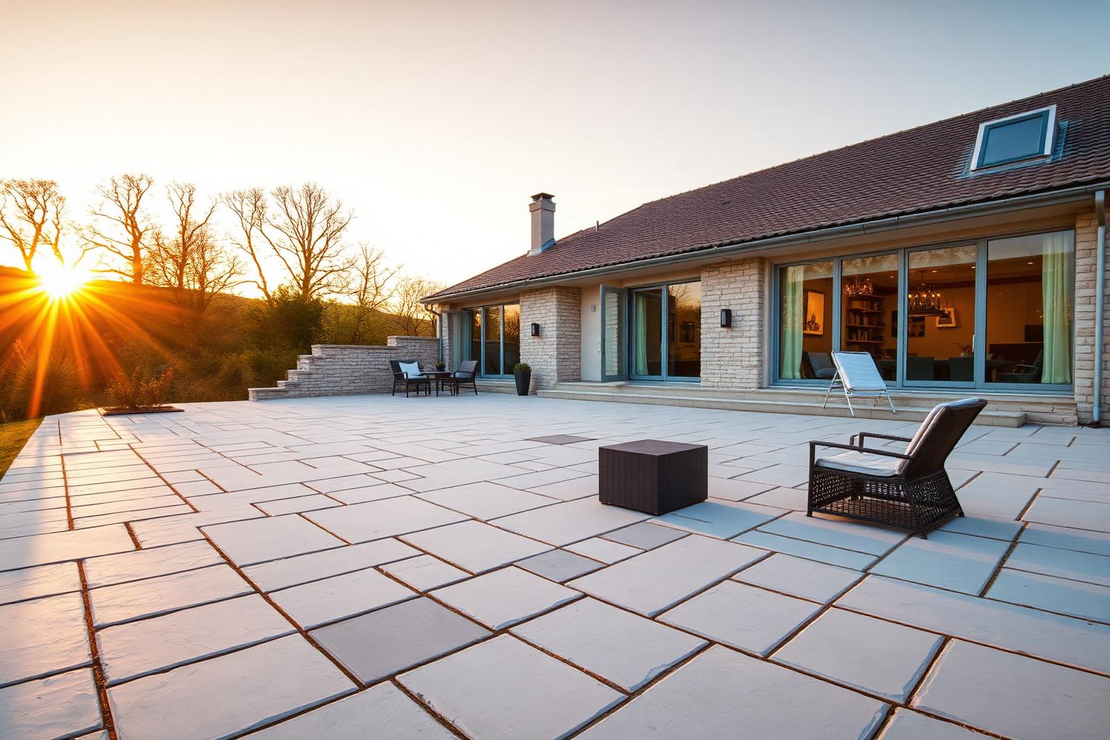 Nettoyage de terrasse en pierre